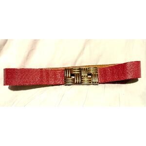 Vintage Maureen Elaine Picadilly Sauare Pink Metallic Bellt